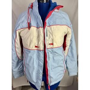 American Eagle 77 Ski Jacket Retro Colorblock Hooded Winter Coat – Size S